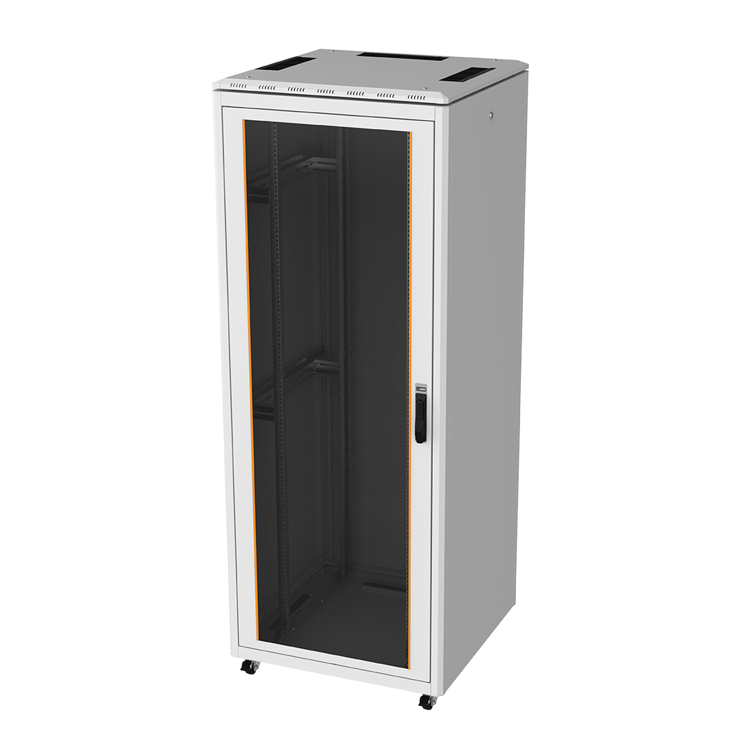 42U 800 mm Width 800 mm Deepth Full Glass Door Vega Cabinet