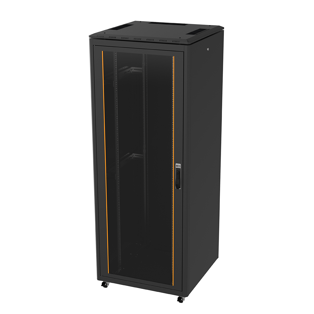 42U 800 mm Width 800 mm Deepth Full Glass Door Vega Cabinet