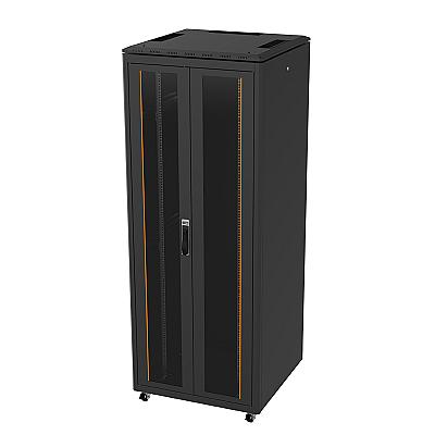 42U, 800 mm Width 800 mm Deepth Dual Full Glass Door Vega Cabinet